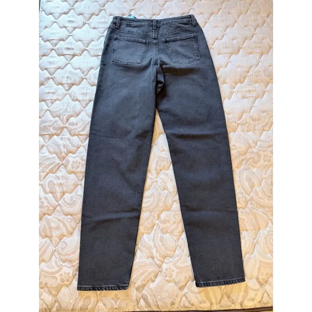 Express Relaxed Tapered Mid Rise Jeans Size 4R – Dark Gray NWT Women’s